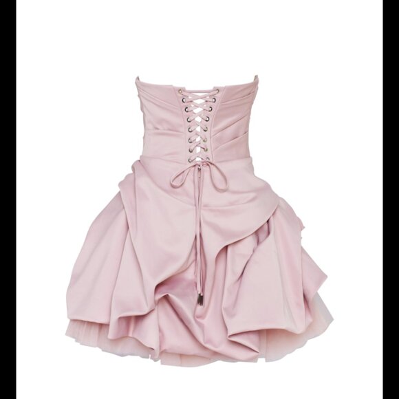 Milla Rosette mini dress in misty rose - Picture 5 of 10